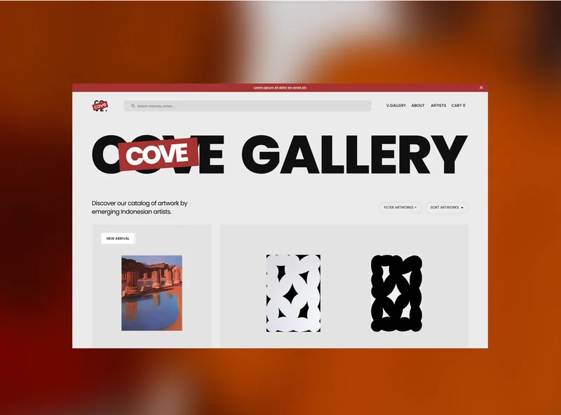 COVE GALLERY - ECOMMERCE
